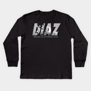 Diaz Bros B&W Kids Long Sleeve T-Shirt